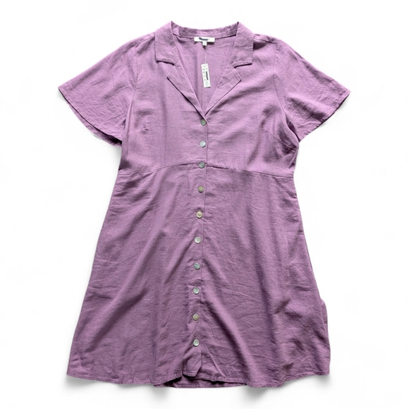 Madewell Kacie Plum Shirtdress Mini NWT | Fall Layering Favorite Sz 14‎ - Picture 5 of 13